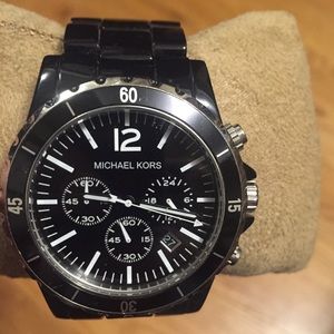 Michael Kors Men's black ceramic watch